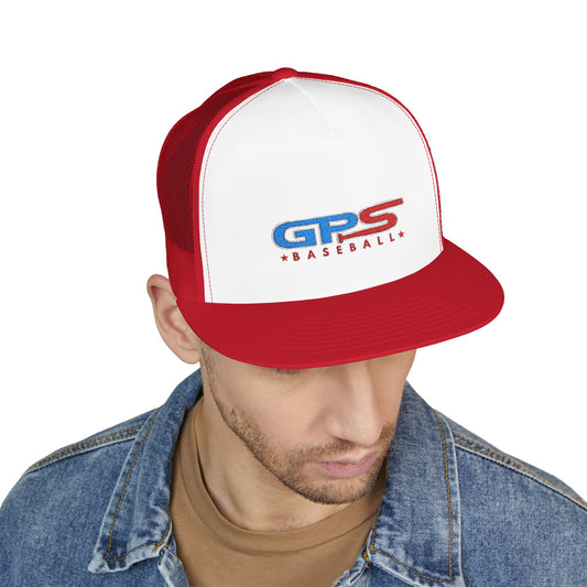 Flatbill Cap - GPS Baseball Embroidered Trucker Cap